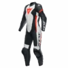 Dainese Grobnik Lady Leather 1PC Suit Perf. Black/White/Fluo-Red -Motorcycle Equip Sale Store dainese grobnik lady leather 1pc suit perf black white fluo red one piece suit 1 teiler overall combinaison 1 piece traje tulum 1 1
