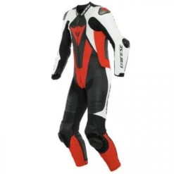 Dainese Laguna Seca 5 1-PC Leather Suit Perf. Black White Red
