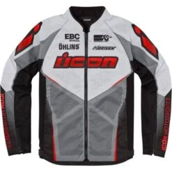 Icon Hooligan Ultrabolt Jacket Red