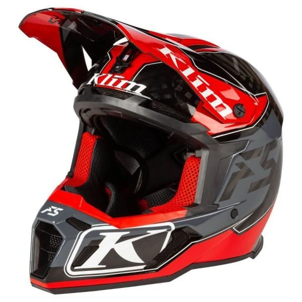 Klim F5 Helmet ECE Shred High Risk Red 3 Klim F5 Helmet ECE Shred High Risk Red