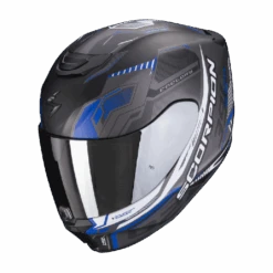 Scorpion EXO-391 HAUT Matt Black-Silver-Blue